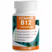 Profuel Vitamin B12 Hochdosiert 365 Tabletten | 500 Μg B12 200 Μg Biofolate Folsäure | Vegan
