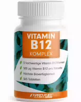 Profuel Vitamin B12 Komplex | 500 Μg B12 als Methyl , Adenosyl & Hydroxocobalamin