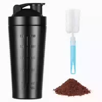 Protein Shaker Edelstahl 900ml mit Skala, Leak Proof Bpa Fre 1 st