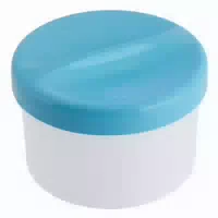 Prothesendose mit Sieb 3teilig Weiss Rund