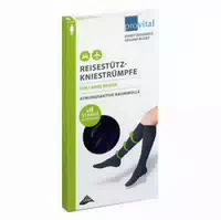 Provital Reisekniestrümpfe Größe 35 38 Schwar Baumwolle