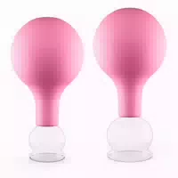 Pulox Schröpfgläser Aus Echtglas Mit Saugball Set Duo Klein In Pink