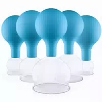Pulox Schröpfgläser Set Aus Echtglas Verschiedene Größen In Blau