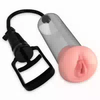 Transparente Penispumpe mit Manueller Pumpfunktion | mit Vagina Öffnung | Pump Worx