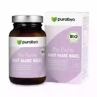 Purabyo Bio Biotin Haut, Haare, Nägel, Selen und Zink und Pflanzenstoffe, im Glas