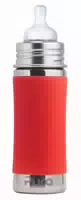 Purakiki Babyflasche 300 ml mit Silikon Sleeve Orange