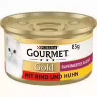 Purina Gourmet Gold Raffiniertes Ragout Duett mit Lachs und Seelachs