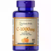 Puritans Pride Vitamin C 1000 mg mit Bioflavonoiden und Hagebutten