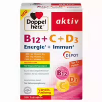 Doppelherz Aktiv B12 C D3 Energie Immun 100 St Tabletten
