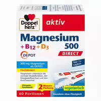Doppelherz Magnesium 500 B12 D3 Depot Direct Pellets