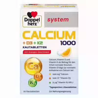 Doppelherz System Calcium 1000 D3 K2 60 St Kautabletten
