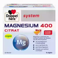 Doppelherz System Magnesium 400 Citrat Mit Orange Granatapfel Geschmack 24 St