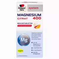 Doppelherz System Magnesium 400 Citrat mit Orange Granatapfel Geschmack 20 st