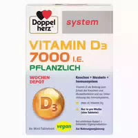 Doppelherz System Vitamin D3 7000 I E Pflanzlich 60 st Tabletten