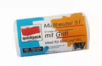 Quickpack Müllbeutel mit Griff 5 Liter Transparent