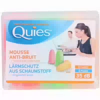 Quies Lärmschutz Ohrstöpsel Schaumstoff Neon 12 Stück