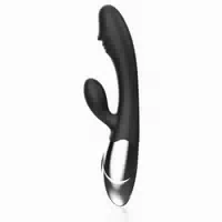 Rabbitvibrator Kaleb | Dual Stimulation, 10 Vibrationsmodi | Black&silver