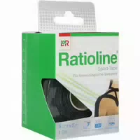 Ratioline Sport Tape 5 cm X 5 m Schwarz 1 st Pflaster