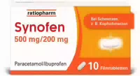 Synofen 500 mg 200 mg 10 Filmtabletten