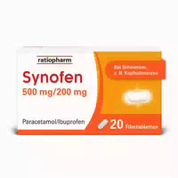 Synofen Von Ratiopharm: Schnell, Stark Und Gut Verträglich Gegen Schmerzen – Mit Der Wirkstoff Kombination Aus Paracetamol Und Ibuprofen Und Einer Schnelleren Wirkung Als Ibuprofen Allein