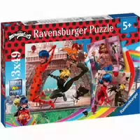 Ravensburger Puzzle Magic Marienkäfer und Schwarze Katze 3x49 Teile