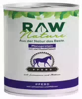 Raw Nature Nassfutter Pferd mit Leinsamen & Möhren – Auch für Sensible Hunde
