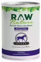 Raw Nature Nassfutter Pferd Mit Leinsamen & Möhren – Auch Für Sensible Hunde