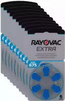 Rayovac Extra Hörgerätebatterie 675 Blau 10 X 6 Stück