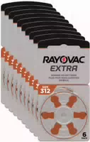 Rayovac Hörgerätebatterien 312 Braun