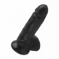 Realistischer Naturdildo 7 mit Hoden und Saugfuß 7 17,8cm | Strap On Kompatibel | King Cock