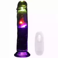 Realrock Realrock Ferngesteuerter Led Dildo Vibrator 22 cm Klar