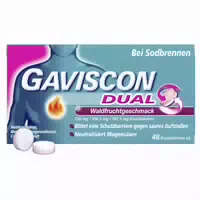 Gaviscon Dual Waldfruchtgeschmack bei Sodbrennen 48 st Kautabletten