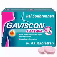 Gaviscon Dual bei Sodbrennen 80 st Kautabletten