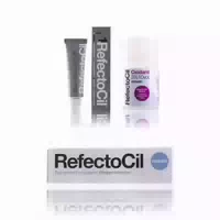 Refectocil Wimpernfarbe Graphit 1 1 & Refectocil Oxidant Creme 3% & Refectocil Wimpernblättchen Set