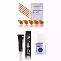 Refectocil Wimpernfarbe Tiefschwarz 1 & Refectocil Oxidant Flüssig 3% & Mini Anwendungs Set