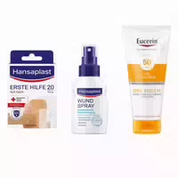 Reiseapotheke Hansaplast Erste Hilfe Pflaster Mix Wundspray