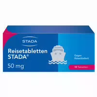 Reisetabletten Stada 50 Mg, Zur Vorbeugung Und Behandlung Von Reisekrankheit, Schwindel, Übelkeit Und Erbrechen