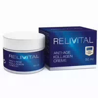 Relivital Anti Age Kollagen Creme | Meereskollagen, Elastin & Acmella Oleracea | Feuchtigkeitscreme