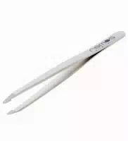 Remos Augenbrauenpinzette mit Runder Spitze aus Rostfreiem Edelstahl 9,5 cm