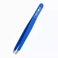 Augenbrauenpinzette Schräg Edelstahl 9 Cm Dunkelblau 1 St