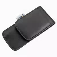 Etui Amrita Echtes Leder Schwarz Leer 1 St