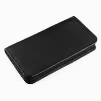Etui Pan Echtes Leder Schwarz Leer 1 St