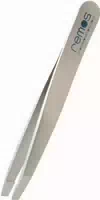 Mini Augenbrauenpinzette Edelstahl 8 cm Satin 1 st