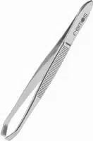 Remos Pinzette aus Rostfreiem Edelstahl mit Schräger & Gekröpfter Spitze 8 cm