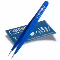Remos Splitterpinzette Edelstahl Inox Rostfrei 9 5 cm Feine Spitze Blau