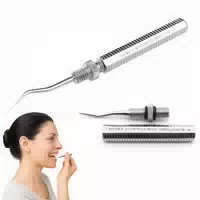 Remos Zahnstocher mit Gebogener Abschraubbarer Spitze Rostfreier Edelstahl 5cm