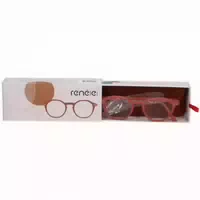 Renéel Ökologisch Gestaltete Runde Lesebrille – Rot