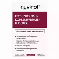 Nuvinol Fett & Zucker & Kohlenhydrateblocker Tabletten
