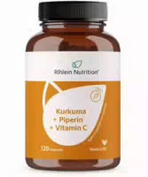 Kurkuma 95% Curcumin Piperin Vitamin C Vegan R H ein Nutrition