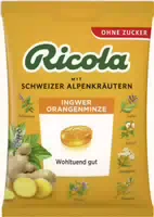 Ricola Ingwer Orangenminze Schweizer Hustenbonbon 50 g